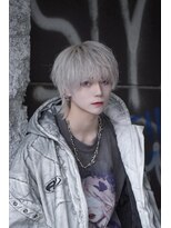 ポプルス(popls)&nbsp;ウルフカット/マッシュウルフ/ホワイトカラー/メンズウルフ