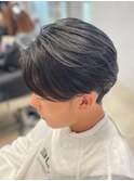 メンズ縮毛矯正/曲がる縮毛矯正/センターパート/平塚