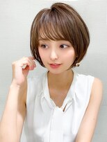 アフロート エル 大阪(AFLOAT L) 耳かけショートボブ/30代/40代/50代/くすみベージュ