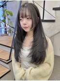 レイヤーカット オリーブベージュ カラー 韓国 髪質改善 仙台