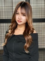 ルモア(RUMOR)&nbsp;ハイライトカラー ブラウンべージュ ブリーチ プルエクステ 20代