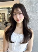 レイヤーカット小顔に見せるヘア/韓国ヘア/髪質改善/福岡/博多