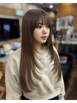 ヘアーメイク ダンス(hair make DANCE)&nbsp;【米子】艶ブラウン×顔まわりが可愛い韓国風レイヤーカット