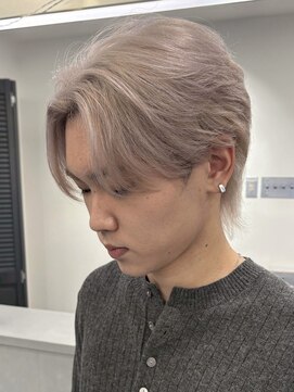 ルーブ トウキョウ(Loob. TOKYO) メンズカラーメンズブリーチセンターパートミルクティーベージュ