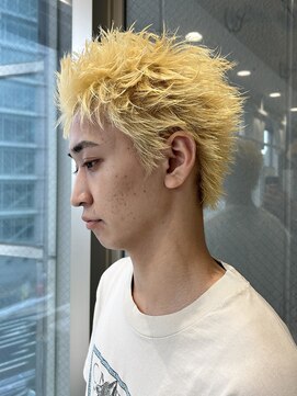 メゾンフォーメン(Maison for men) スパイキーショート×抜きっぱなしブロンド