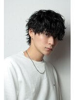 リップス 難波(LIPPS)&nbsp;波巻きパーマ×ショートマッシュウルフ