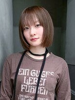 アルバム 銀座(ALBUM GINZA) 顔周りレイヤーブラウンベージュボブ_F0681