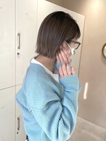 ローヴ 梅田(L'aube) 切りっぱなしボブ 髪質改善 オリーブベージュ グレージュ