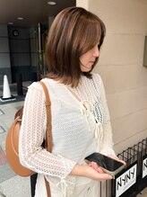 ニューヨークニューヨーク 山科店(NYNY)&nbsp;くびれレイヤーボブ×ベージュブラウン