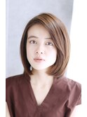 美髪 大人かわいいミディアム アッシュブラウン