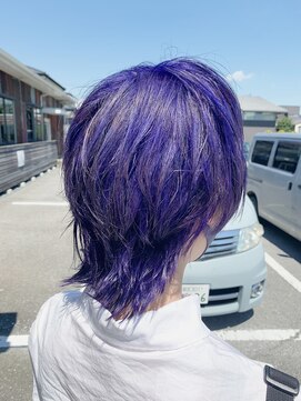 ヘアーデザイン ディードット(Hair design D.) ショートウルフ ラベンダーカラー