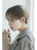 ガーデン タチカワ(garden tachikawa)&nbsp;20代30代大人かわいい耳掛けショート×ハイライトべージュ