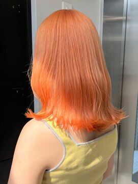 ベレーザシェルト(Beleza scelto) ba1130ハイトーンオレンジ金髪ボブロブヘア小顔Aラインボブ