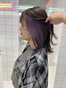 ロンドルーチェ 心斎橋(Lond luce) ダークアッシュ/ミディアムレイヤーカット［髪質改善/縮毛矯正］