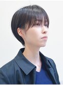 30代40代50代耳かけショート前髪なしハンサムショートカット