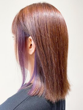 ヴァンクラウドフロムコウベ(VENT CLOUD from KOBE) 20代30代大人かわいい艶感ラベンダーインナーカラー肩ライン