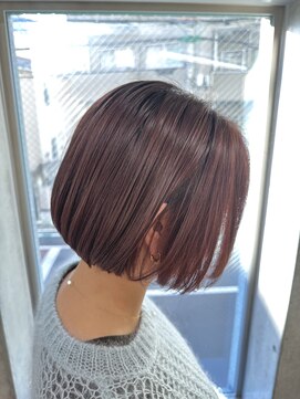 エウペ 渋谷(WEUPE) 斜めバング/グレージュカラー/デザインカラー/シルキーベージュ