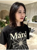ミディアムくびレイヤー小顔カット艶髪姫カット20代30代40代