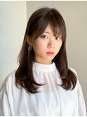 ミディアムレイヤーカット*髪質改善カラー*30代40代50代