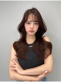 韓国風/内巻き/ロングヘア/20代/30代