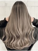 デザインカラーレイヤーカットウェットヘアオーリブベージュ