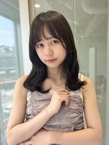 ニューヨークニューヨーク 三宮駅前店(NYNY)&nbsp;艶髪ミディアム顔まわりレイヤーパープルブラック