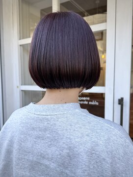 パザパ(pas a pas) ピンクブラウンなミニボブ