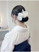 袴着付け/卒業式着付け/袴ヘアセット/袴ヘアアレンジ/卒業式ヘア