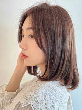 ステアケース 武蔵小杉店(stair:case) 大人可愛いボブ前上がりボブミディアム前髪なし30代40代