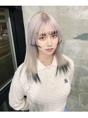 ホワイトカラー裾カラーハイトーン