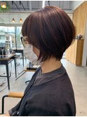 東静岡ショートボブくびれショートイルミナカラー顔周りレイヤー