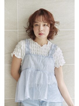 フラウ チャームマーチ(hulau Charm/MARCH) ミディアムパーマ/コテ巻風パーマ/くせ毛風パーマ/大人ボブ