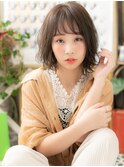 アースカラー顔周りレイヤーボブh4大宮20代30代40代
