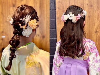 レイライン(Hair&Make salon Rayline)の写真/【名取/駐車場有】卒業式着付予約受付中♪気崩れしづらく、楽に過ごせる着付はRaylineで◎ご相談ください！