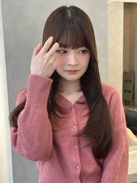 オムニス 表参道(Omnis) 美髪レイヤーカット顔まわりレイヤーロングレイヤーワンカール