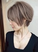 白髪ぼかし似合わせ大人ショート30代40代50代60代◎