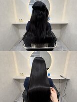 ホワイト(WHITE)&nbsp;髪質改善　縮毛矯正　美髪矯正　ロング　ツヤ髪　ストレート