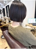 【吉田】切りっぱなしボブ縮毛矯正ストレートパーマ束感吉祥寺