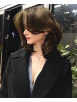 ヌエン 渋谷(NU/EN)&nbsp;春夏にオススメ！重めミディアムレイヤー/bobレイヤー/海外ボブ