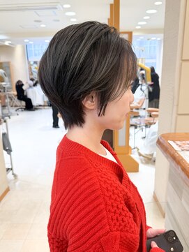 モリオ フロム ロンドン サッポロファクトリー店(morio FROM LONDON) 【morio】札幌ショート 大人かわいいハイライトショート