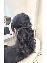 プランツヘアー 高宮店(Plants hair)&nbsp;ゆるふわハーフアップ水引き添え 高宮 大橋 平尾 薬院 南区 野間