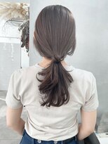 シェリ ヘアデザイン(CHERIE hair design) ラフニュアンスハイライト×ポニーテール◎