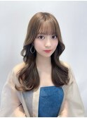 テラコッタ/韓国風ヨシンモリ/流れるレイヤー/前髪カール[銀座]