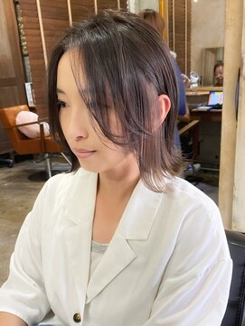 トト 船橋店(toto.) 黒髪/グレーベージュ/レイヤーロング/前髪パーマ[西船橋/津田沼]