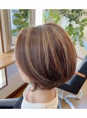 大人可愛いハイライトカラー