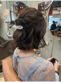 ☆結婚式お呼ばれヘアアレンジ/ハーフアップアレンジ☆