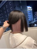 インナーカラー、ピンクカラー、韓国ピンク