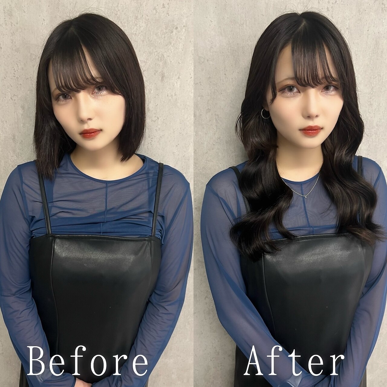 ブラック#シールエクステ#韓国#ヨシンモリ#くびれ巻き#水戸