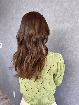 アール ヘアー デザイン(r hair design) ゆるふわロングベージュカラーブリーチしない透明感カラー