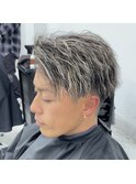 ホワイトメッシュ/メッシュキャップハイライト/柏